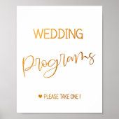 Hochzeitsprogramme signieren 8x10 Poster (Vorne)
