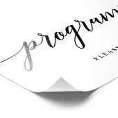 Hochzeitsprogramme unterzeichnen EDITABLE FARBE an Fotodruck (Ecke)