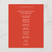 Hochzeitsprogramme Wasserfarbene Rote Libelle (Rückseite)