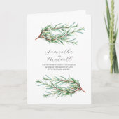 Hochzeitsprogramme Wasserfarbenrosemary geklappt Programm (Vorderseite)