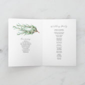Hochzeitsprogramme Wasserfarbenrosemary geklappt Programm (Innenseite)