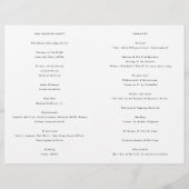 Hochzeitsprogrammheft im minimalistischen Design Flyer (Hinten)