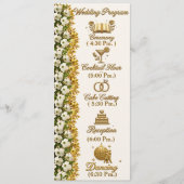 Hochzeitsprogrammkarte North Carolina Dogwood Programm (Vorderseite)