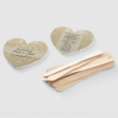 Hochzeitsprogrammlüfter - Gold Glitzer Fab Fächer (Non-assembled)