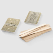 Hochzeitsprogrammlüfter - Gold Glitzer Fab Fächer (Non-assembled)