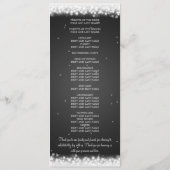 Hochzeitsprogrammmagie Sparkle Black Programm (Rückseite)