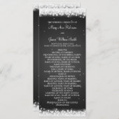 Hochzeitsprogrammmagie Sparkle Black Programm (Vorne/Hinten)