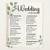 Hochzeitsprüfliste Planer Grüne Eukalyptus-Blätter (Vorderseite)