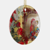 Hochzeitspuppe Portrait Grafik drucken Keramik Ornament (Rechts)