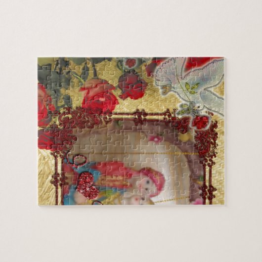 Hochzeitspuppe Portrait Grafik drucken Puzzle (Horizontal)