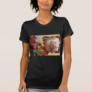 Hochzeitspuppe Portrait Grafik drucken T-Shirt