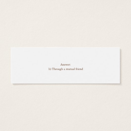 Hochzeitsquiz (Rückseite)