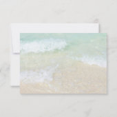 Hochzeitsrabatt QR Online-Antwort Ocean Beach RSVP Karte (Rückseite)