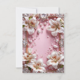 Hochzeitsrahmen für weiße Lilien Einladung