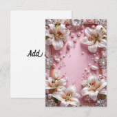 Hochzeitsrahmen für weiße Lilien Einladung (Vorne/Hinten)