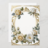 Hochzeitsrahmen romantisch und gold einladung (Vorne/Hinten)