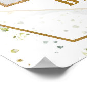 Hochzeitsrahmen von Boho und Goldgrün Poster (Ecke)