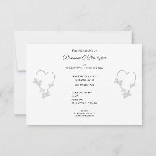 Hochzeitsrampe Einladung (Rückseite)