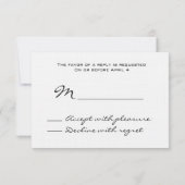 Hochzeitsrampe - Meereswellen und Sandstrand RSVP Karte (Rückseite)