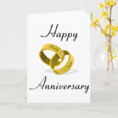 Hochzeitsränder ineinander greifen - Gravierte ind Karte (Gelbe Blume)