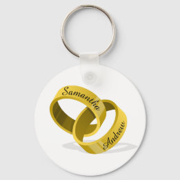 Hochzeitsränder ineinander greifen - Gravierte ind Schlüsselanhänger