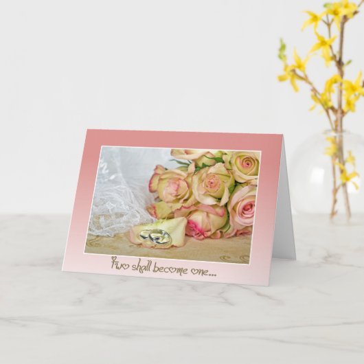 Hochzeitsränge auf der Petalkarte der Rose Karte (Gelbe Blume)