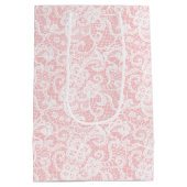 Hochzeitsränge in Rosa Mittlere Geschenktüte (Rückseite)