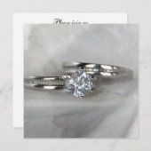 Hochzeitsraten auf der Einladung zur grauen Ehe (Vorne/Hinten)