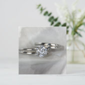 Hochzeitsraten auf der Einladung zur grauen Ehe (Stehend Vorderseite)