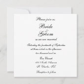 Hochzeitsraten auf der Einladung zur grauen Ehe (Rückseite)