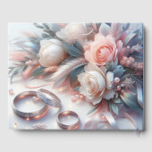 Hochzeitsraten und Blume Gästebuch (Rückseite)