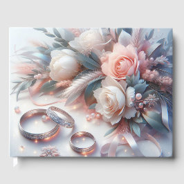 Hochzeitsraten und Blume Gästebuch