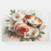 Hochzeitsraten und Blume Gästebuch (Rückseite)