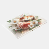 Hochzeitsraten und Blume Gästebuch (Ecke)