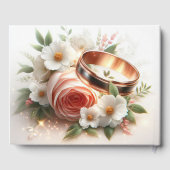 Hochzeitsraten und Blume Gästebuch (Rückseite)