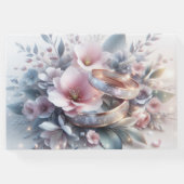 Hochzeitsraten und Blume Gästebuch (Rückseite)