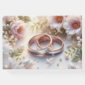 Hochzeitsraten und Blume Gästebuch (Rückseite)
