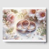 Hochzeitsraten und Blume Gästebuch (Rückseite)