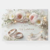 Hochzeitsraten und Blume Gästebuch (Rückseite)