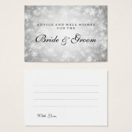 Hochzeitsratenkarte Silver Winter Wonderland