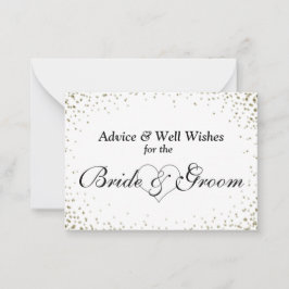 Hochzeitsratgeber Card Imitate Gold Confetti Hinweiskarte