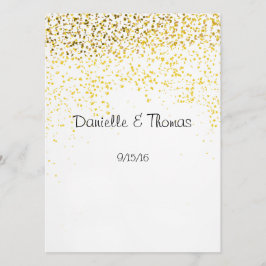 Hochzeitsratgeber, Elegant, Goldene Confetti Hinweiskarte