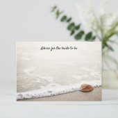 Hochzeitsratgeber für Beach Waves Hinweiskarte (Stehend Vorderseite)