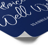 Hochzeitsratgeber für Hochzeiten von Navy Blue Flo Poster (Ecke)
