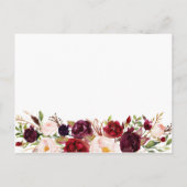 Hochzeitsratgeber für Marsala und Rosa Hinweiskarte (Rückseite)