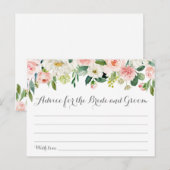 Hochzeitsratgeber für Rosa und Weiße Blume Postkarte (Vorne/Hinten)