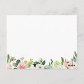 Hochzeitsratgeber für Rosa und Weiße Blume Postkarte (Rückseite)