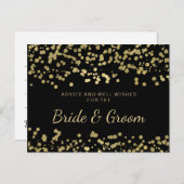 Hochzeitsratgeber Goldene Foil Look Confetti Hinweiskarte (Vorne/Hinten)
