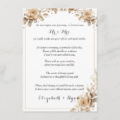 Hochzeitsratgeber Gut wünscht Zuckerbonbonbons Ros Hinweiskarte (Vorderseite)