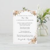 Hochzeitsratgeber Gut wünscht Zuckerbonbonbons Ros Hinweiskarte (Stehend Vorderseite)